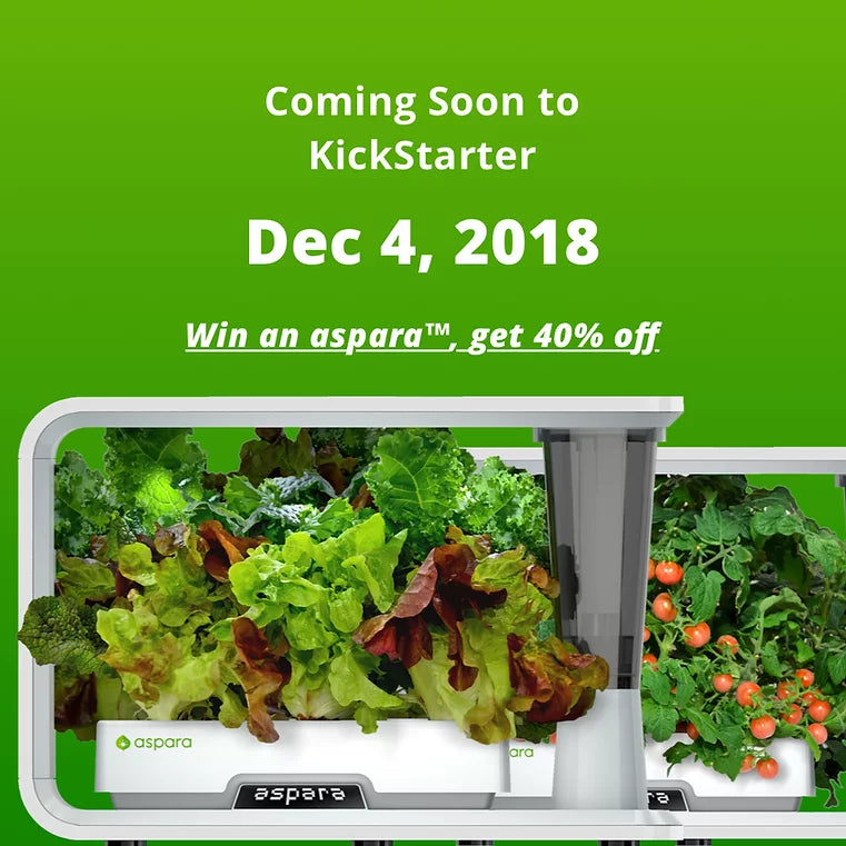 Coming soon to Kickstarter Win an aspara, get 40% off