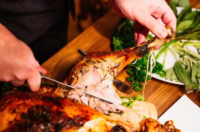 Slow Cooker Garlic Herb Butter Turkey Breast