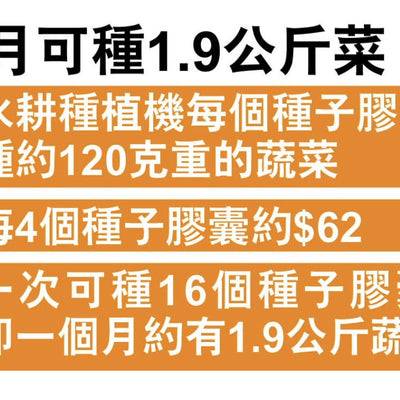 本地公司創膠囊水耕機 可在家種菜